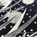 Fibranne 30S Siyah Renk Deşarjı Tek Renk Baskılı Kumaşlar